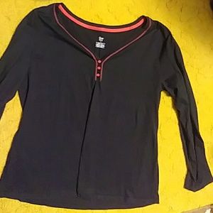 Black w/ red stitching top